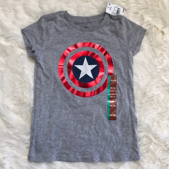 girls captain america shirt